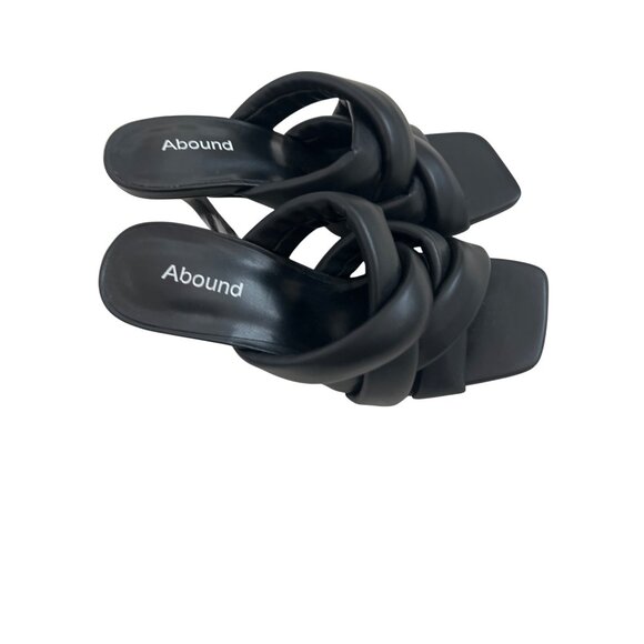 Abound Black Strappy Square Toe Heels - Picture 5 of 5